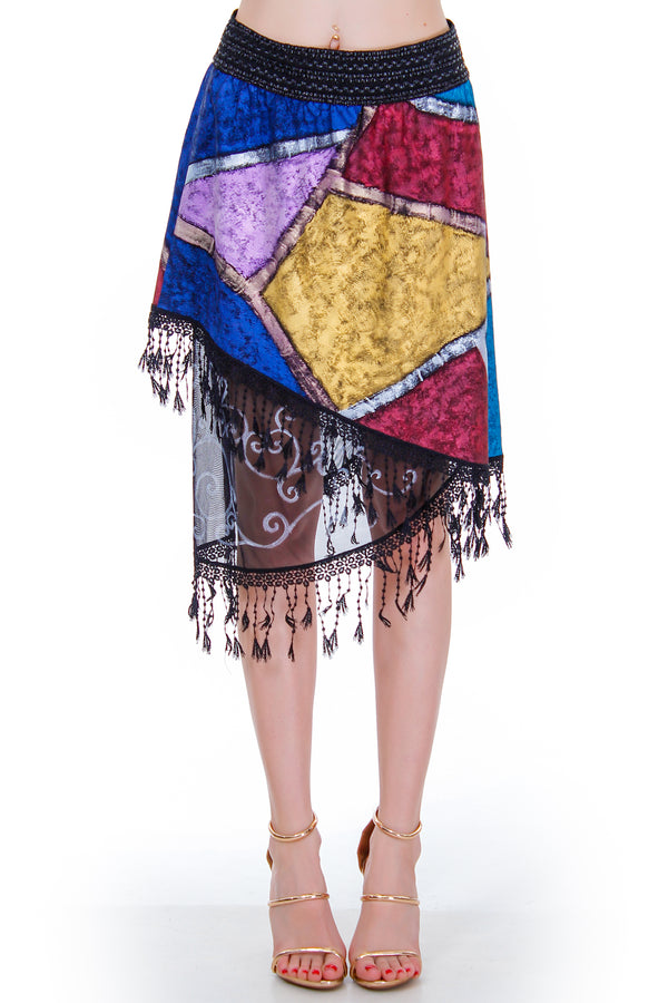 Fusta jerse pictata  Liza Panait Liza Panait Online Boutique